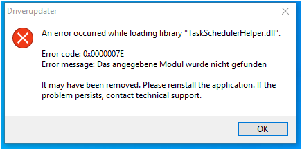 TaskSchedulerHelper.dll Fehler beim Laden