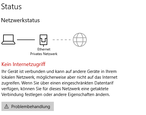Kein Internetzugriff trotz Verbindung (0x800704cf)