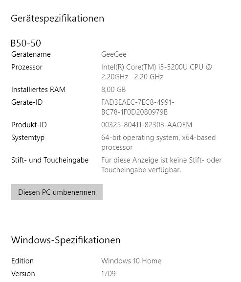[GELÖST] Windows 10, Lenovo B50-50, Bluetooth Kopplung mit Bose SoundLink Color 2 nicht möglich