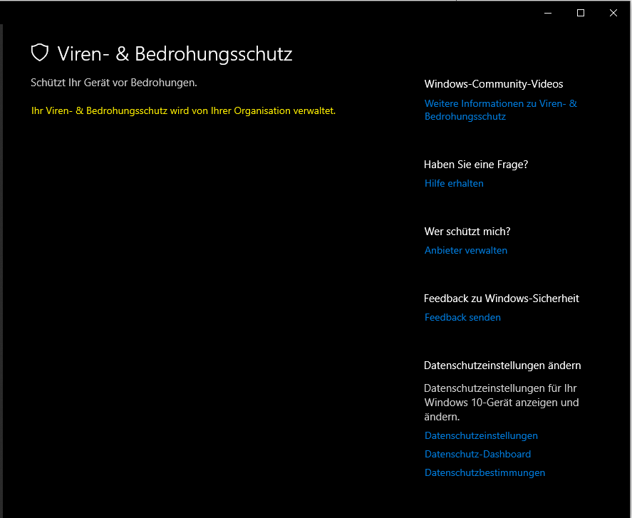 Windows-Defender/Viren-& Bedrohungsschutz