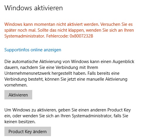 Aktualisierung funktioniert nicht. PC bleibt auch nach Neuinstallation "Organisation"...