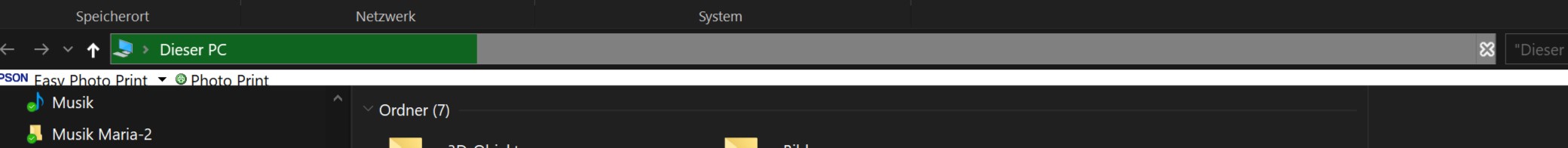 Mein File Explorer unter Win10/64 bracht für das "Öffnen" sehr lange