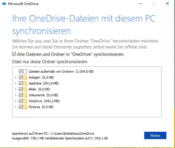 "Dieser PC" hat Verknüpfung zu leeren Onedrive Ordnern. Wie kann ich den Dateipfad wieder...