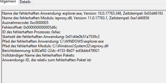 Windows 10 Explorer startet alle paar Sekunden neu