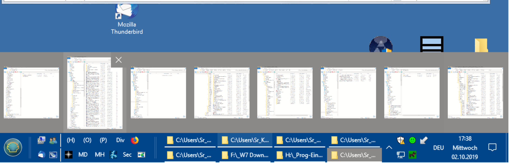 Textbasierte Explorer-Jumplist als Liste von Pfadangaben gewünscht