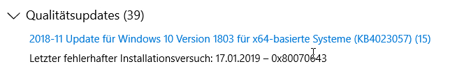 "normaler" Updatevorgang