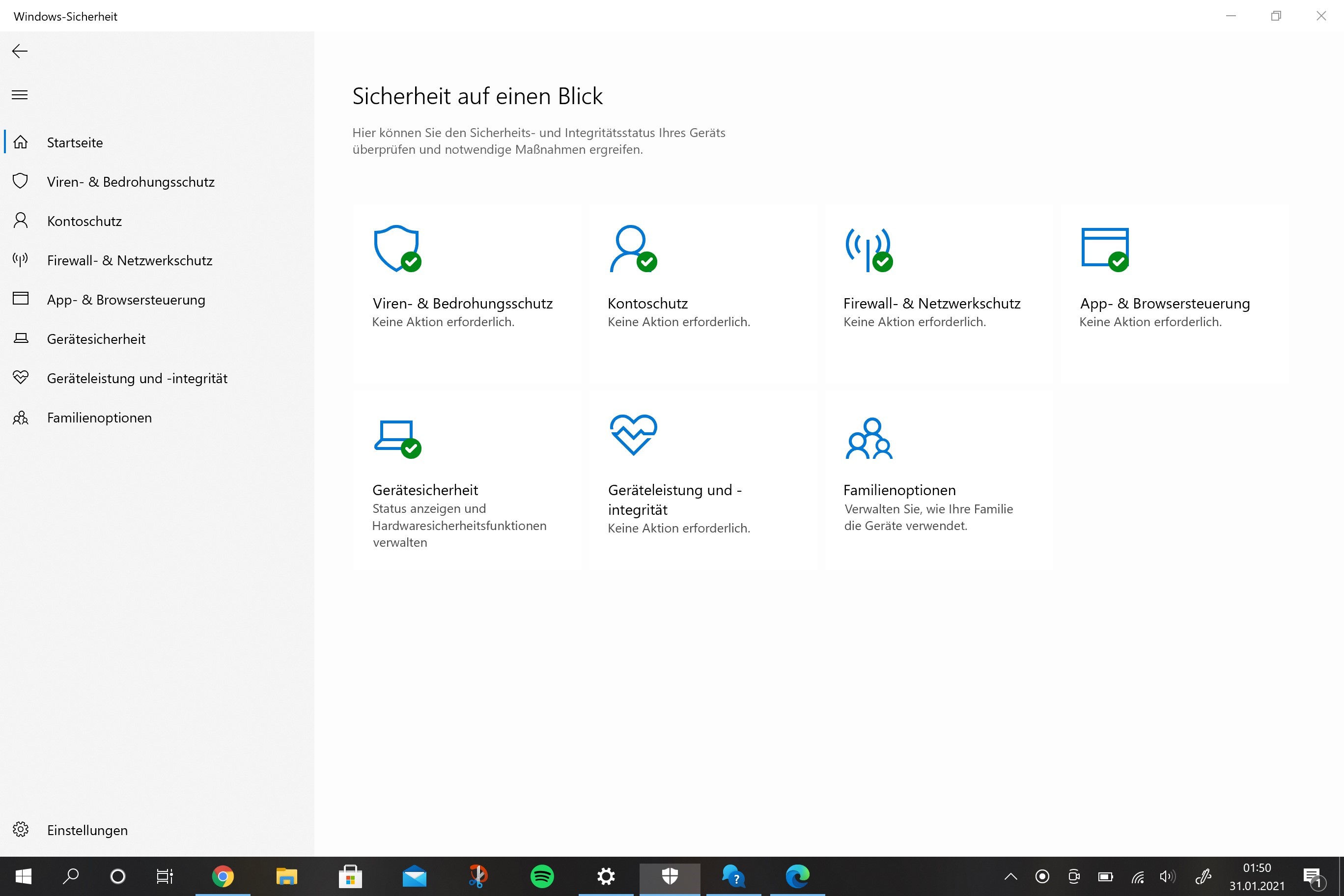 Windows-Sicherheit; Viren- & Bedrohungsschutz; Schutzverlauf