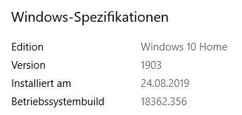 Langsames Windows 10 (1903)