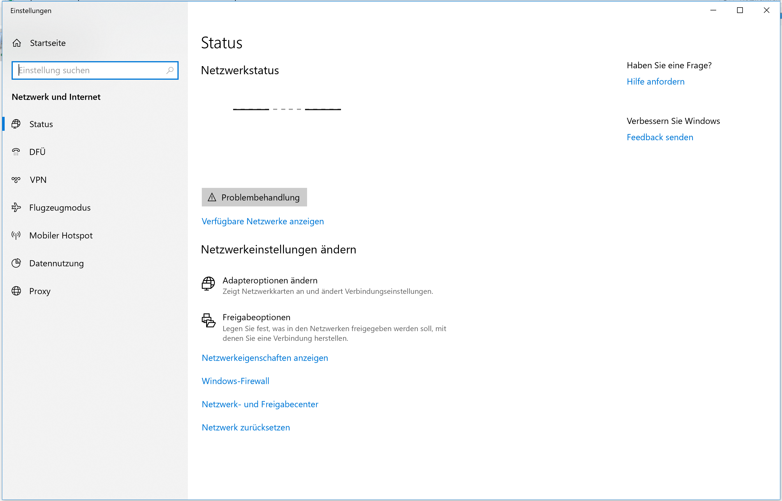 Netzwerk Connectivity Center von Taskleiste spurlos verschwunden