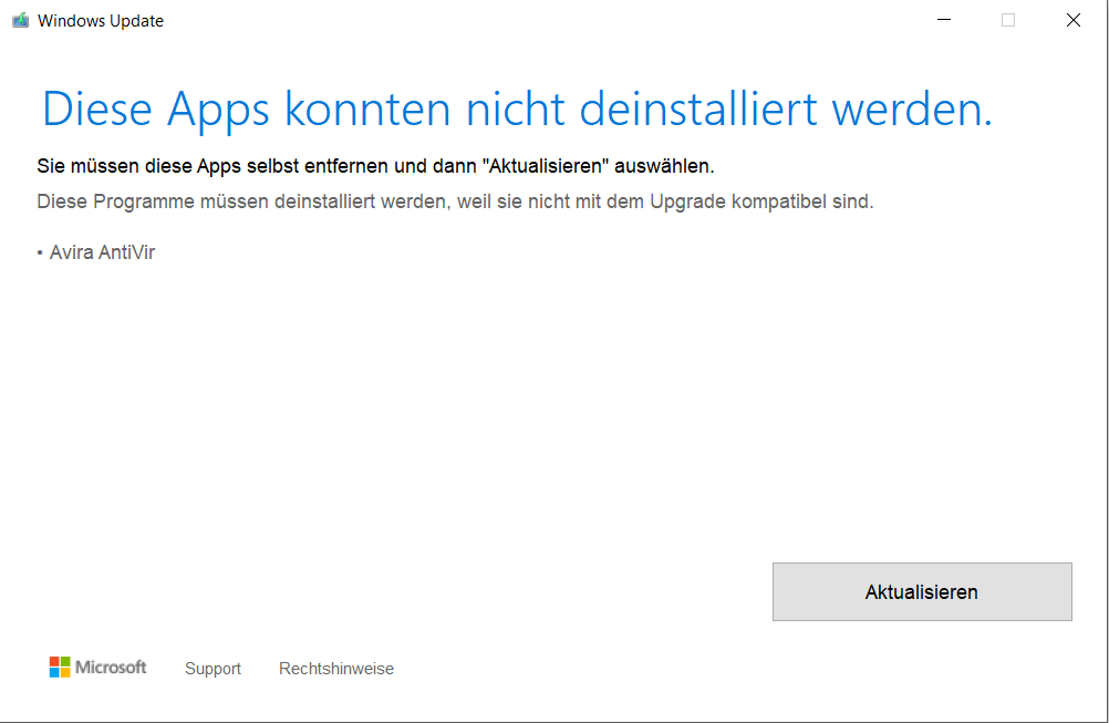 Windows Updatefehler *AVIRA*