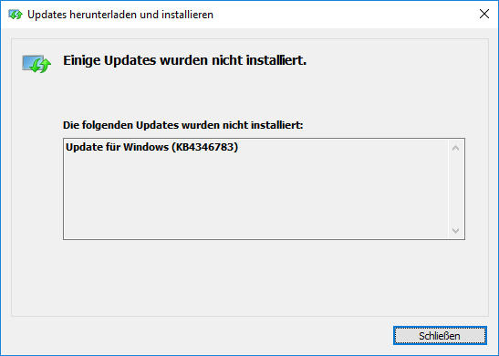 XPS8300 zieht das Update (KB434909) aber installiert es nicht?