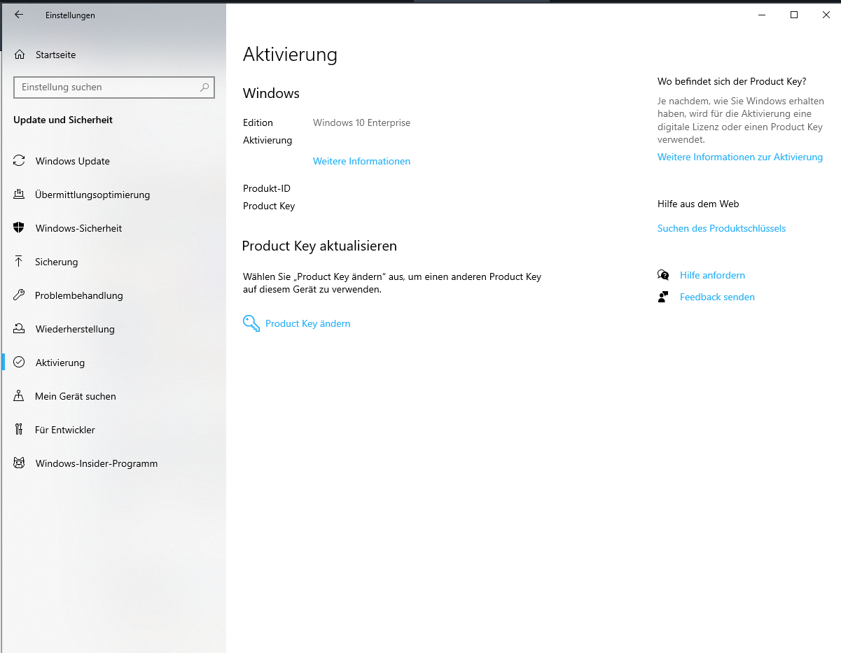Windows 10 Pro nach Clean install plötzlich Windows 10 Enterprise