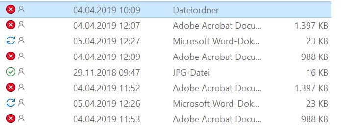 Status einer Datei
