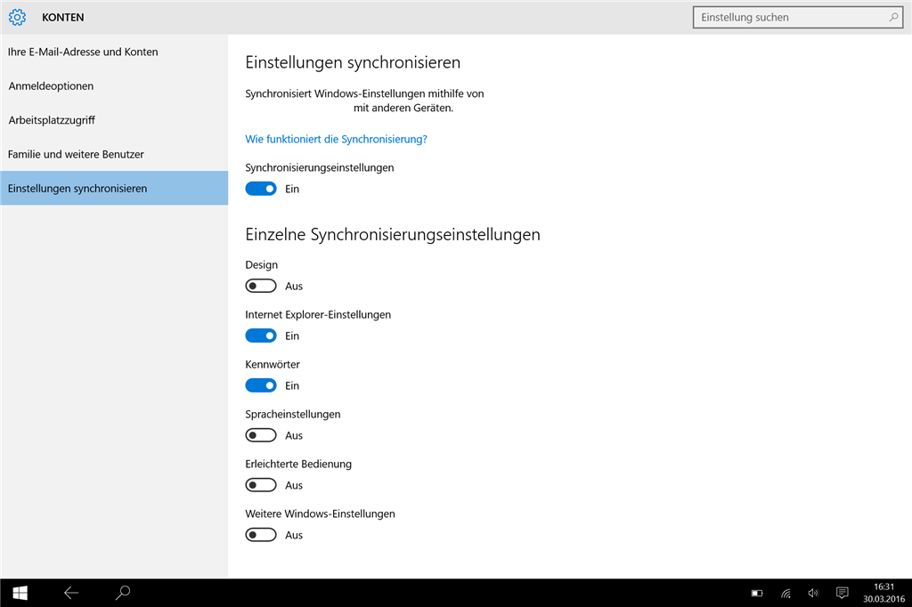 Microsoft Edge Favoriten synchronisieren nicht