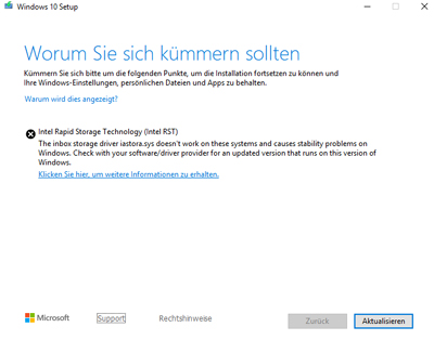 Beim Update steckengeblieben Win 10 auf 1903