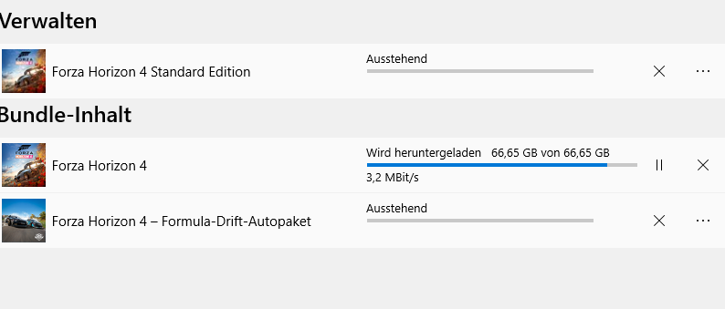 Forza Horizon 4  Neu Download funktioniert nicht