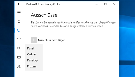 Meldung des Windows Defenders
