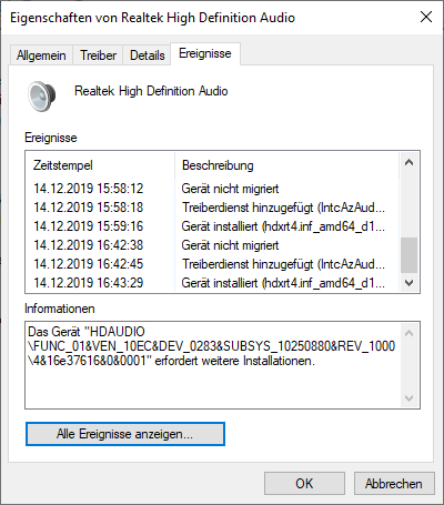 Kein Sound nach update auf windows 10