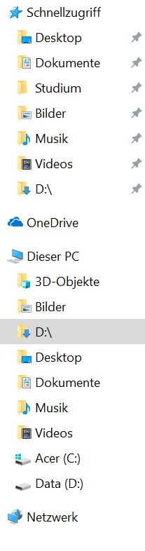 Download Ordner über Pfad mit HDD-Laufwerk verknüpft. Wie rückgängig machen