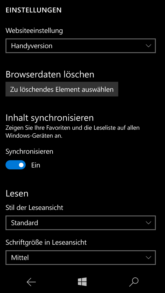 Microsoft Edge Favoriten synchronisieren nicht