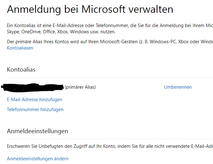 Wie Zombie - Geschäftskonto… bei Anmeldung Microsoft Community entfernen?