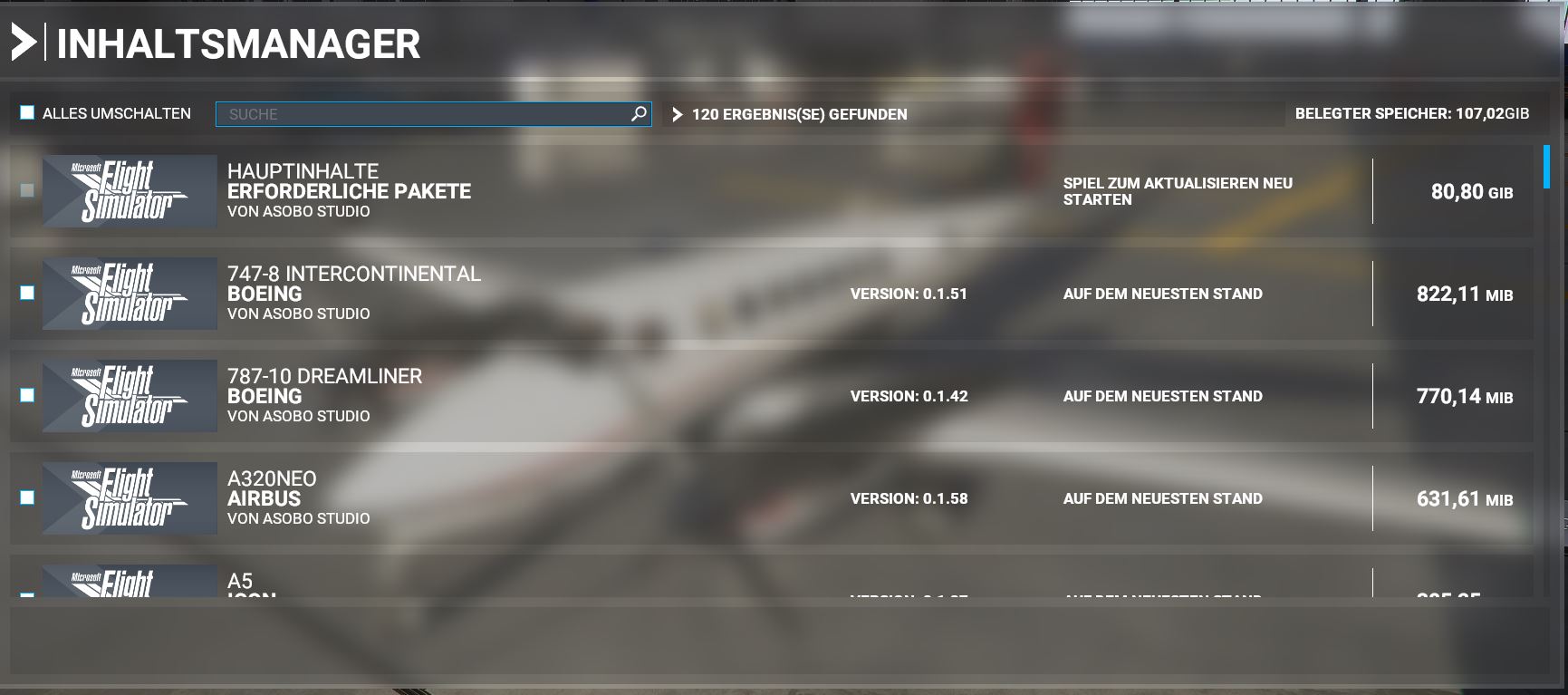 Microsoft Flugsimulator Deluxe Premium 2020 Probleme