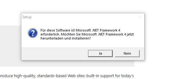 Window 10   Fehlermeldung wegen .Net Framework