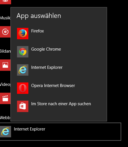 Microsoft Edge lässt sich nicht als Standardbrowser auswählen