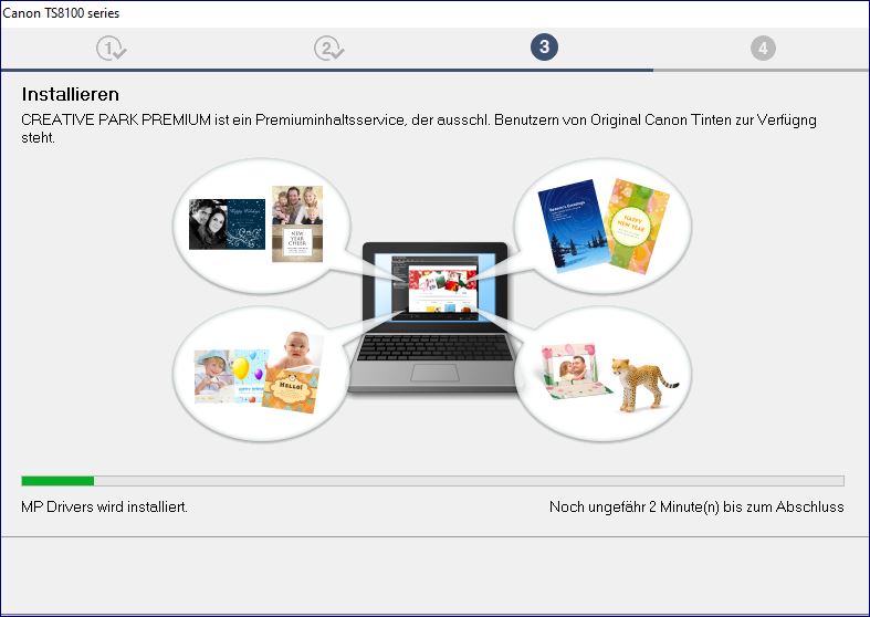 Canon TS8150 installation wird immer wieder abgebrochen - Installationsfehler