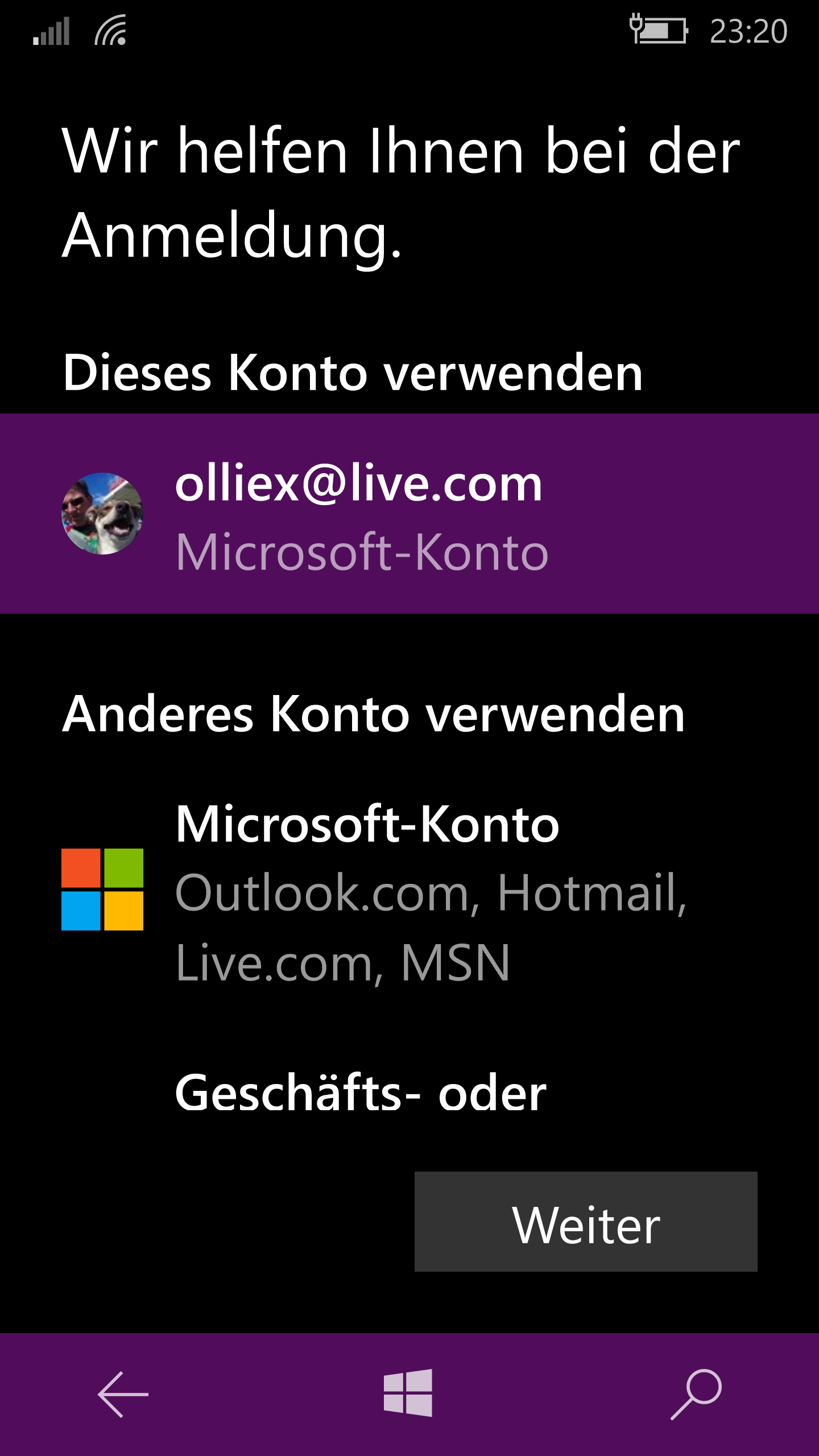 Microsoft-Konto mit Outlook synchronisieren