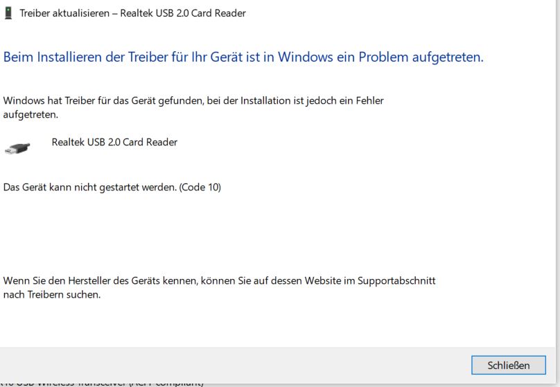 Nach Update auf WIN 10 Version 1803 Treiberkonflikte