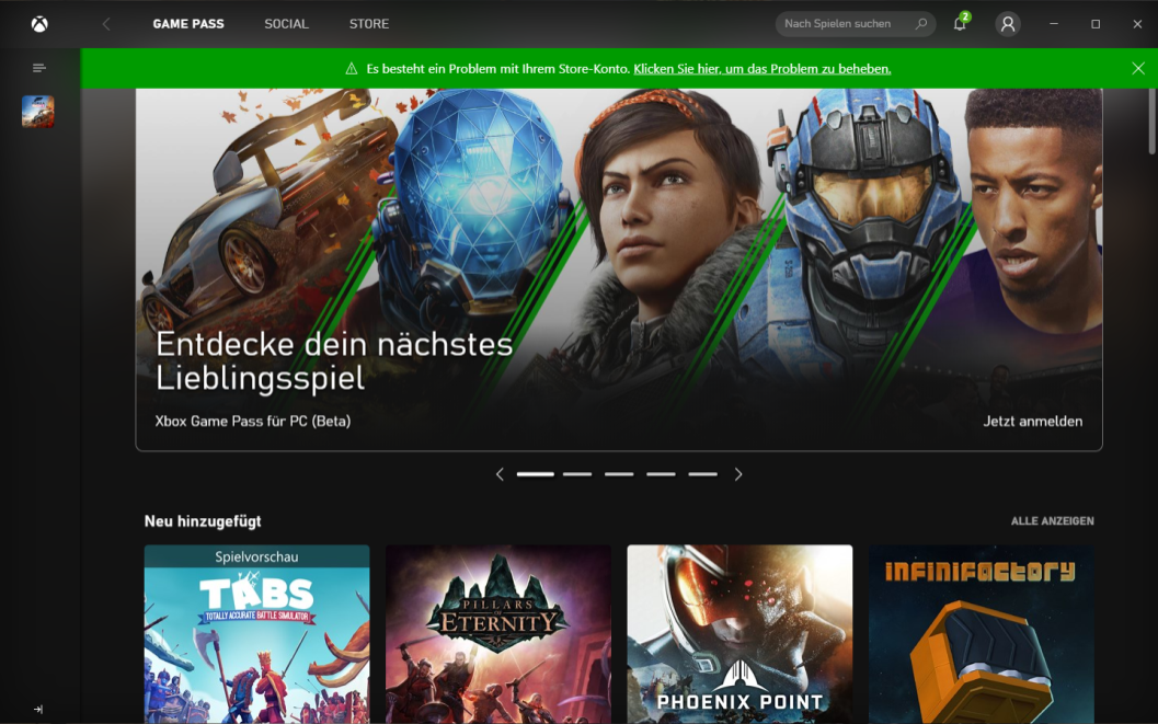 Microsoft Store & Xbox App PC laden nicht, Login nicht möglich