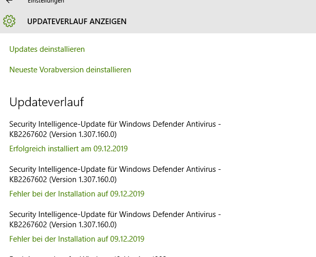 hatte nach Neu Installation, Win 10 Pro 64bit, nur noch 0x80242fff bei Update versuch, nach...