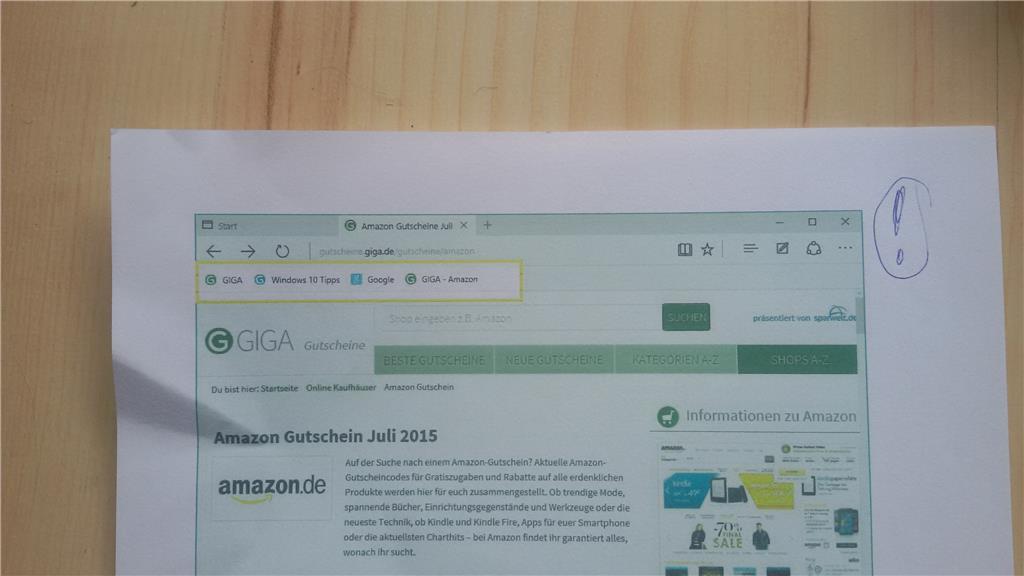 Wiederstellung der Menueleiste mit Favoritenleiste bei Microsoft Edge wie machbar ?