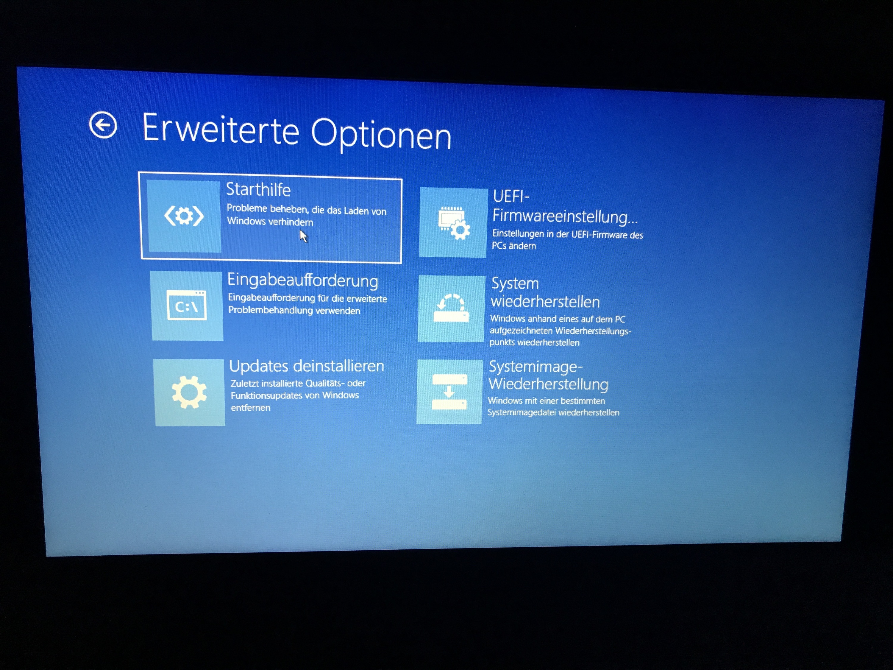 Windows 10 Startet nicht