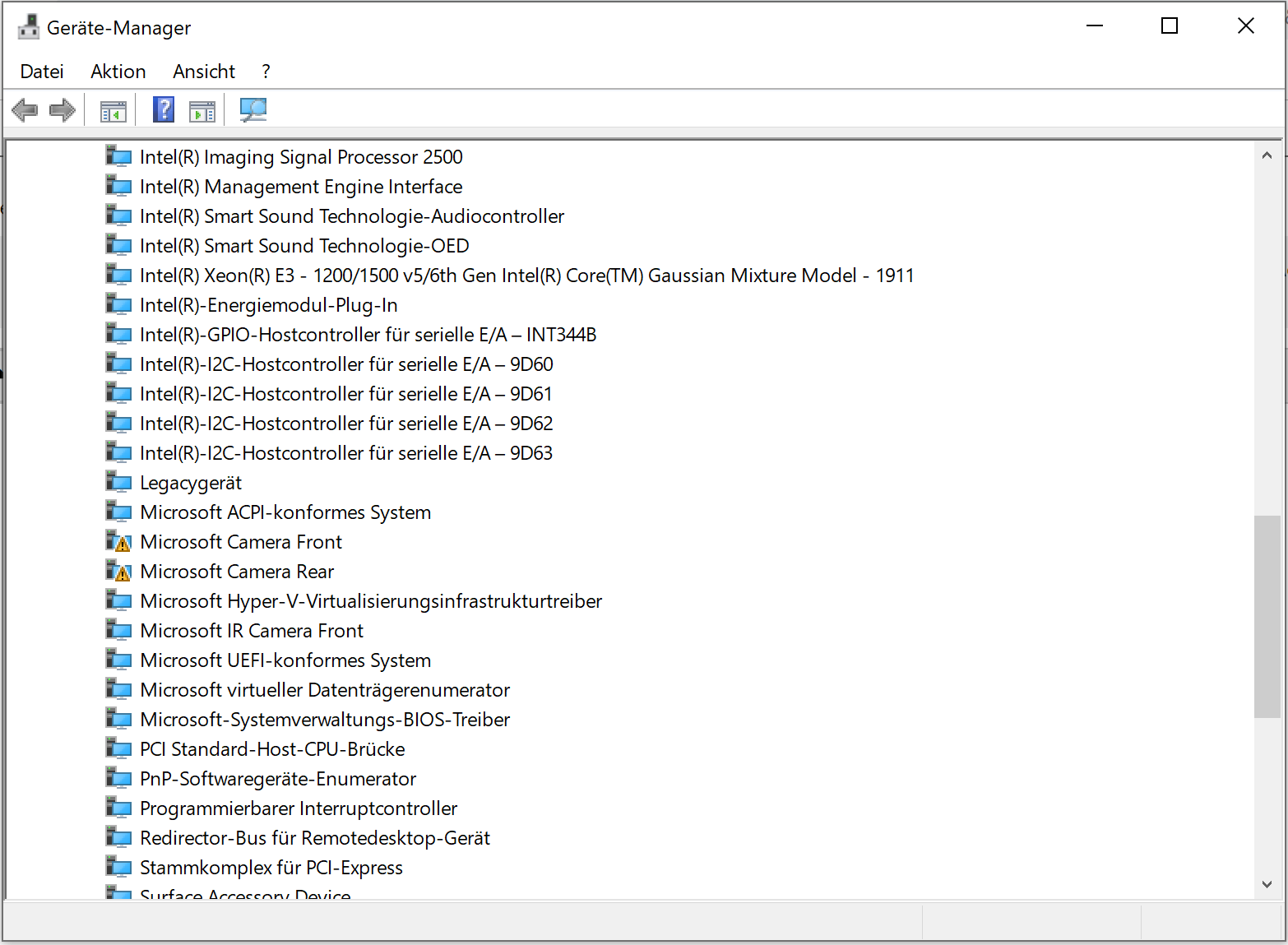 Kameras in Surface Pro 4 funktionieren nicht.