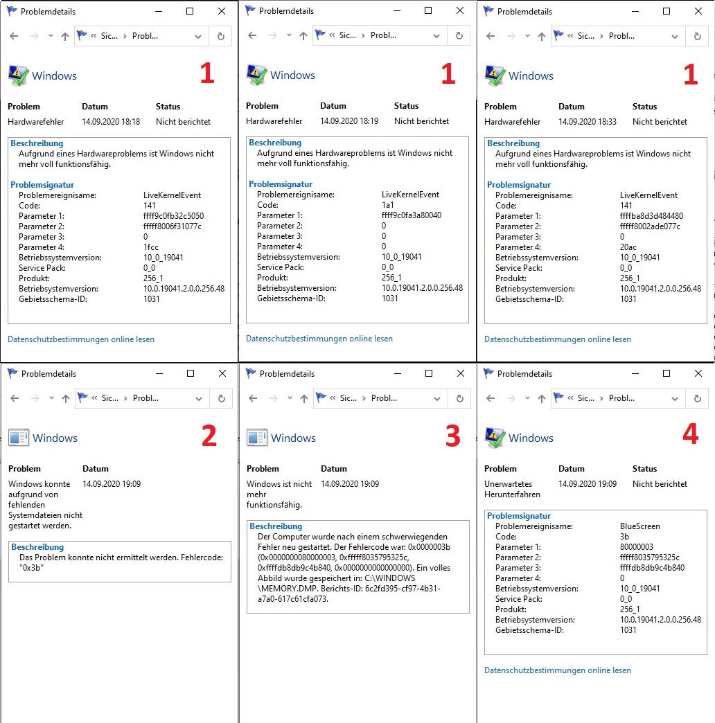 Freeze beim Hochfahren / Automatisch Neustart  dxgkrnl.sys 0X3b  [Windows 10]