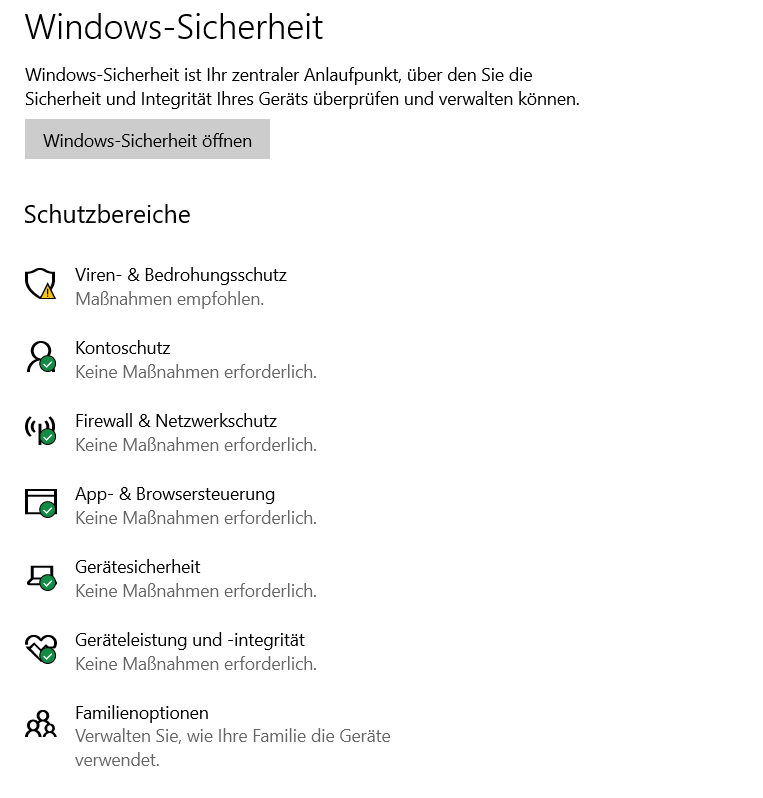 Windows Sicherheit
