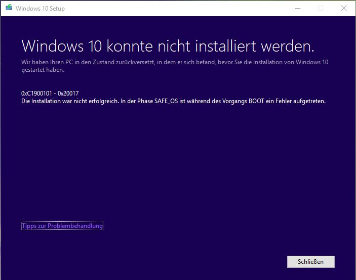 Funktionsupdate für Windows 10, Version 1803 erzeugt Bluescreen und Fehlermeldungen