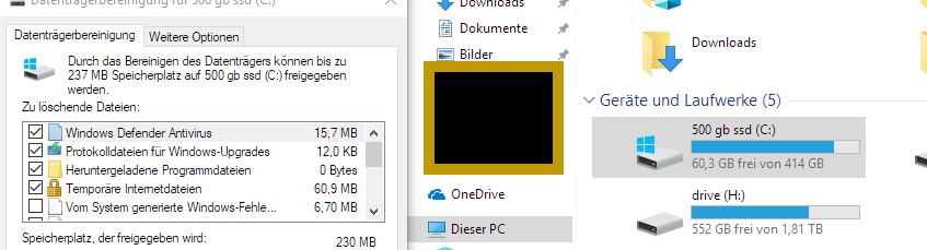 Bei Bereinigen wurden 7,8 Gigabyte Windows Updatedateien angezeigt zum löschen. aber selbst...