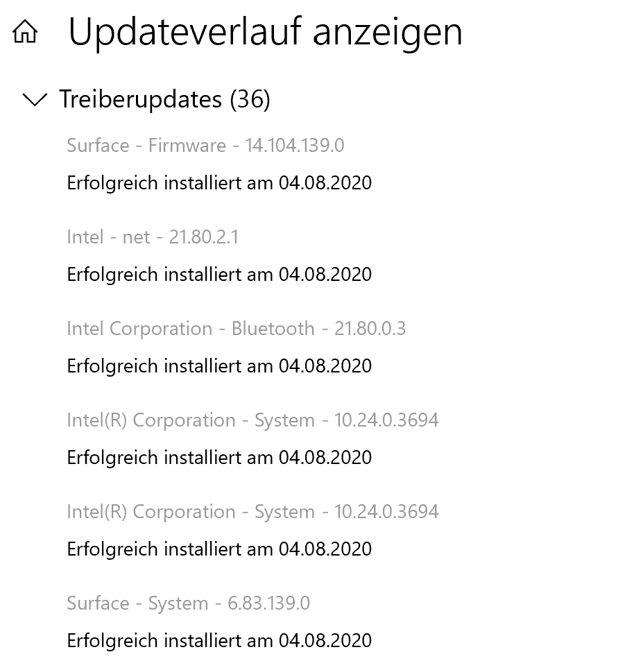 Häufige WLAN-Abbrüche seit Firmware- und Treiber-Updates vom 31.07.2020