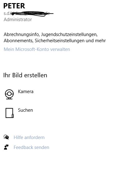 Windows Benutzerkonto mit falschen Windows Konto verknüft - lässt sich nicht ändern