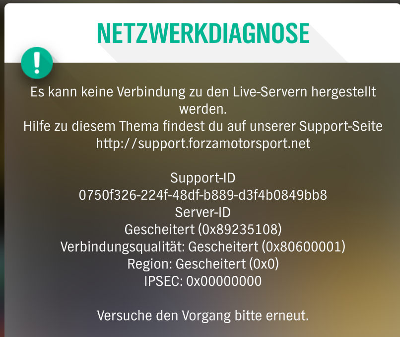 Forza Horizon 4 - no connection with Horizon Life servers ingame for over 3 weeks now