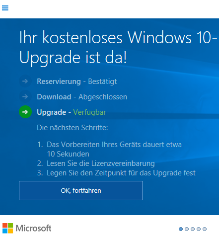 Upgrade auf Windows 10 Home fehlgeschlagen, Code 80004005