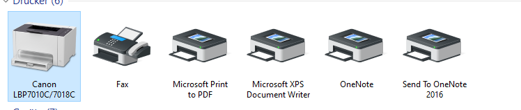 CanonLBP7010C/7018C Vebrindungsprobleme Windows 10
