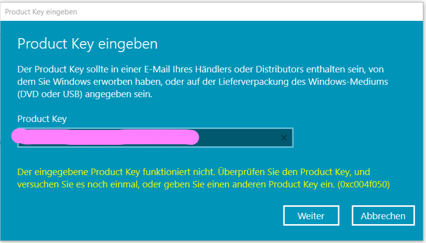 Windows 10 Pro Aktivierung auf einem Gerät mit einer digitalen Win10 Home Lizenz