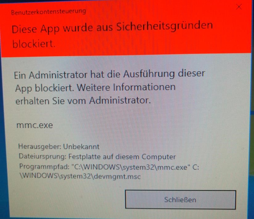 In der Systemsteuerung  lassen sich versch. Dateien nicht öffnen