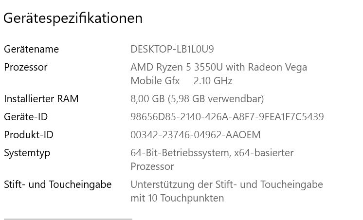 Microsoft Surface Laptop 3 -  falscher Prozessor verbaut?