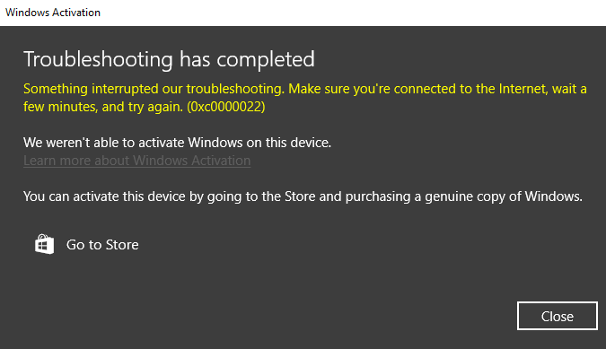 Windows 10 Home Editon is Activated and not Activated at the same time. Troubleshooter...