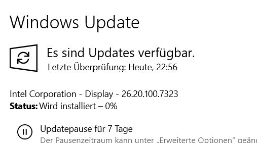 Windows Update Fehler - Treiber